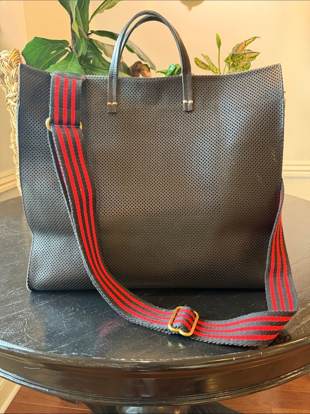 Clare V. Simple Tote Bag-black Perf - Picture 12 of 14